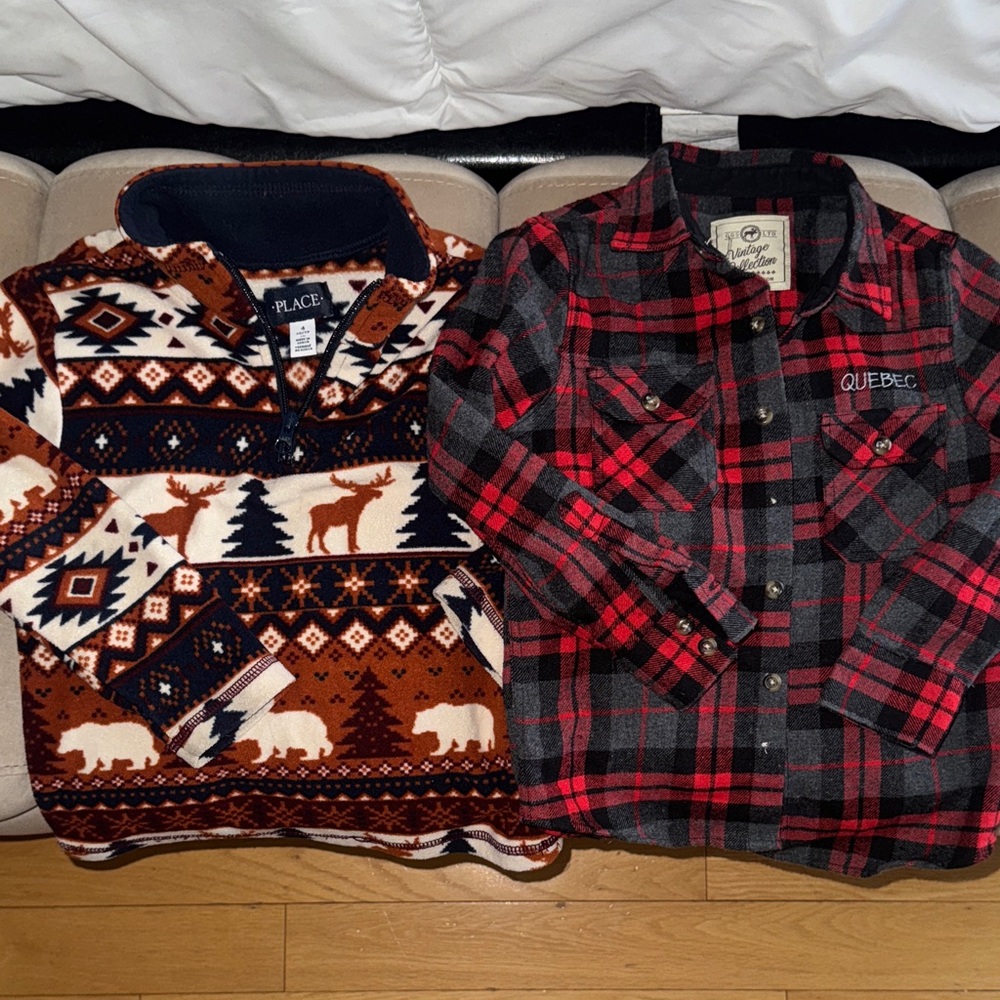 Rustic Children's Place Fleece & Quebec Flannel Shirt